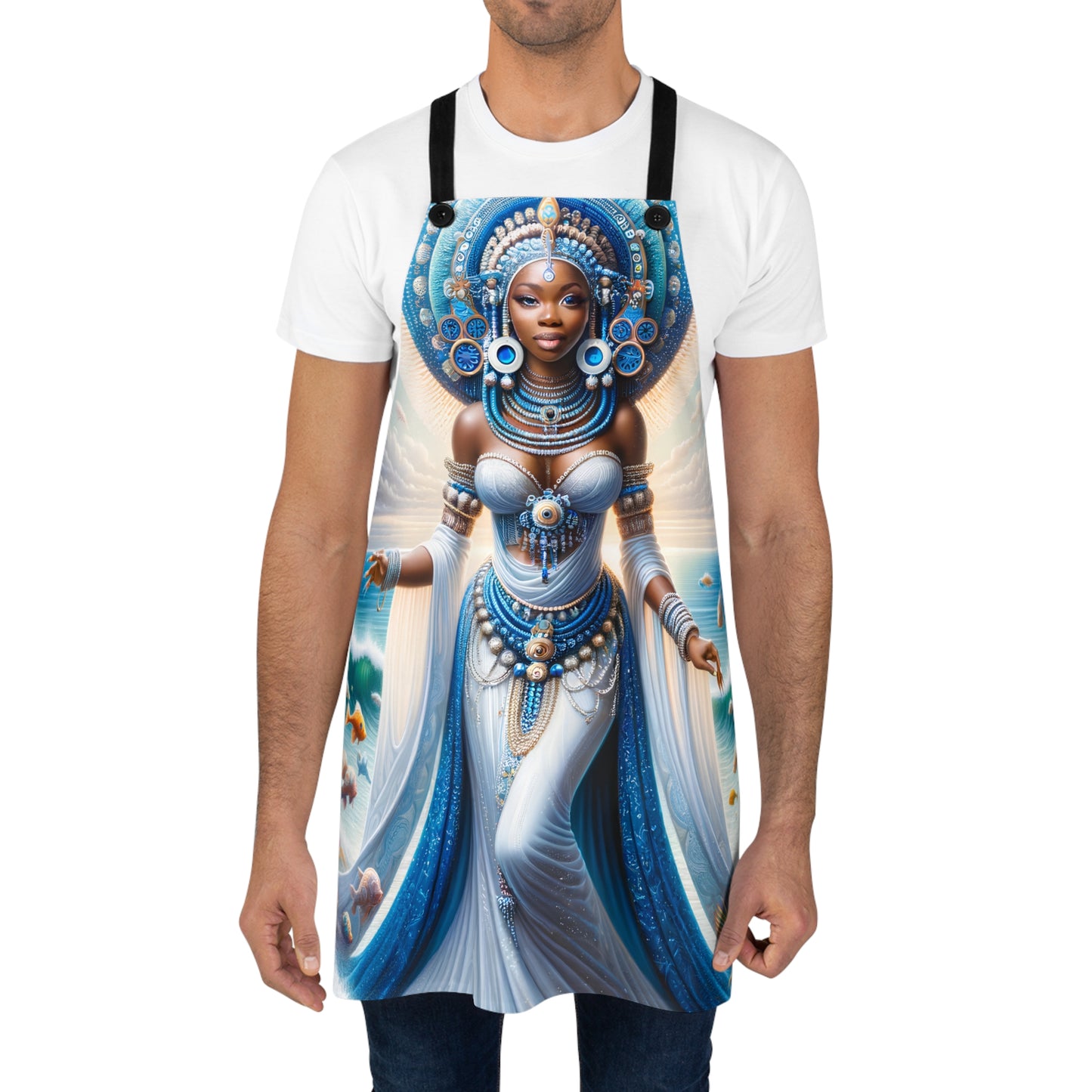 Apron Yemaya| Gift for Her| Santeria | Regla De Ocha