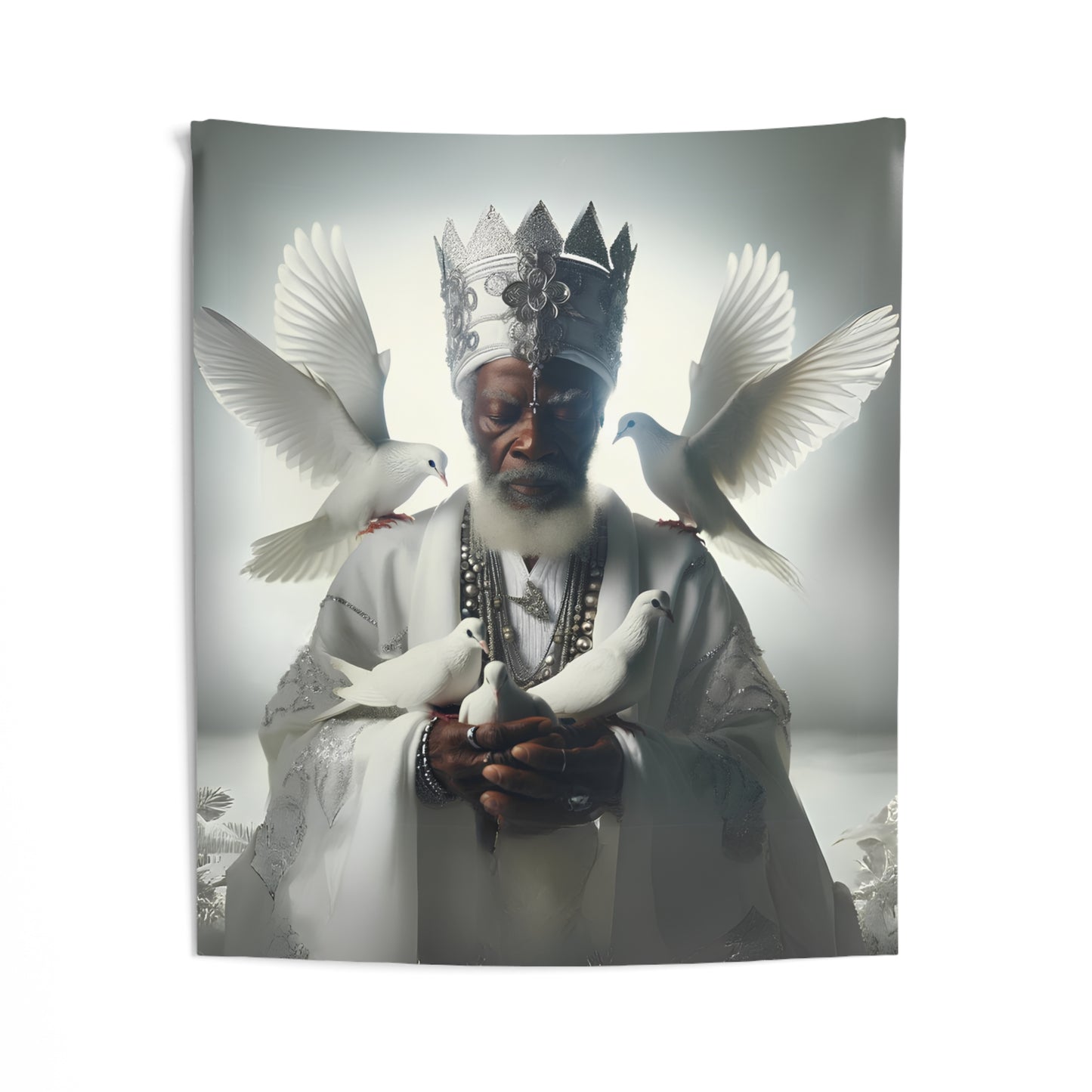 Orisha Obatala Indoor Wall Tapestry - Panel De Trono