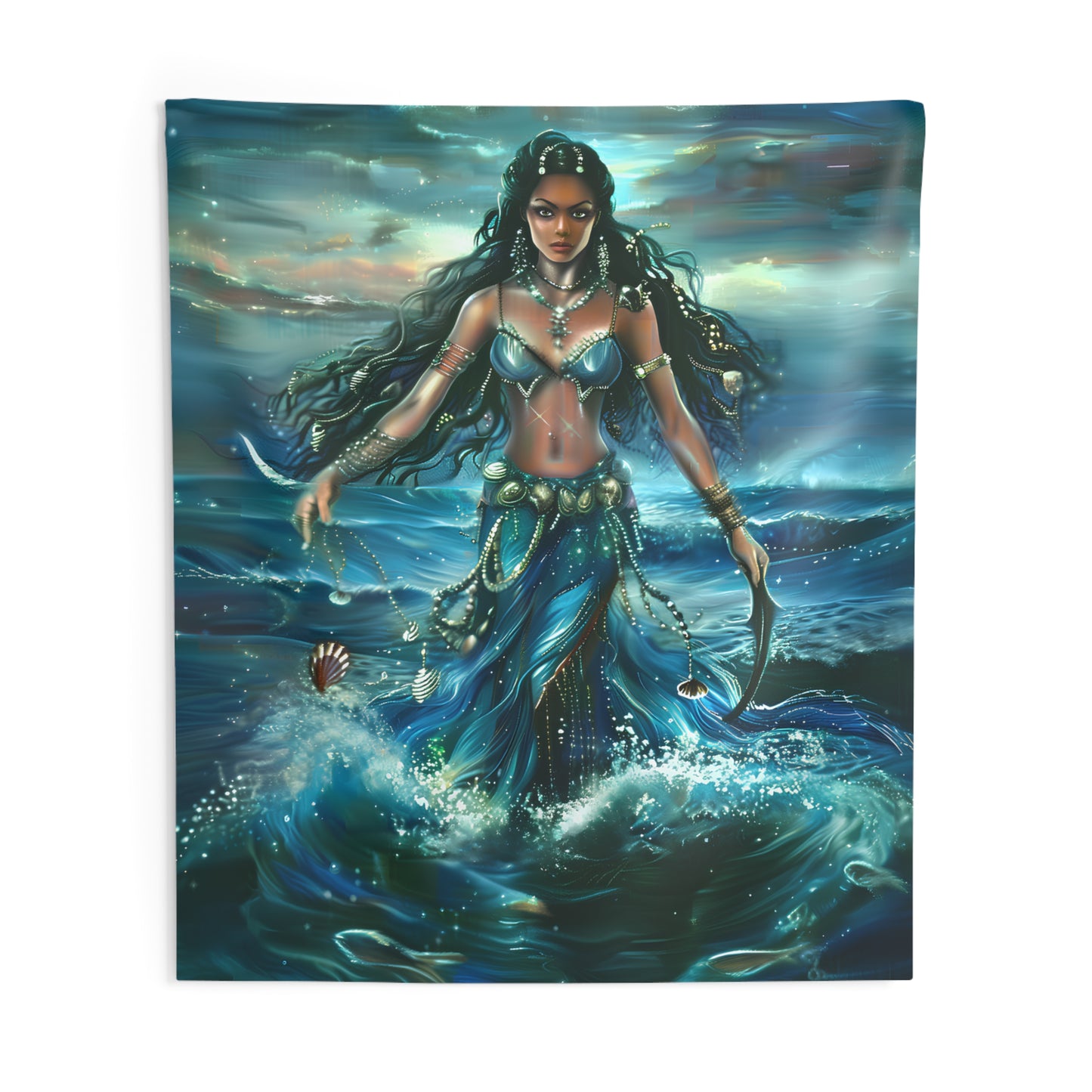 Yemaya Indoor Wall Tapestry - Panel De Trono