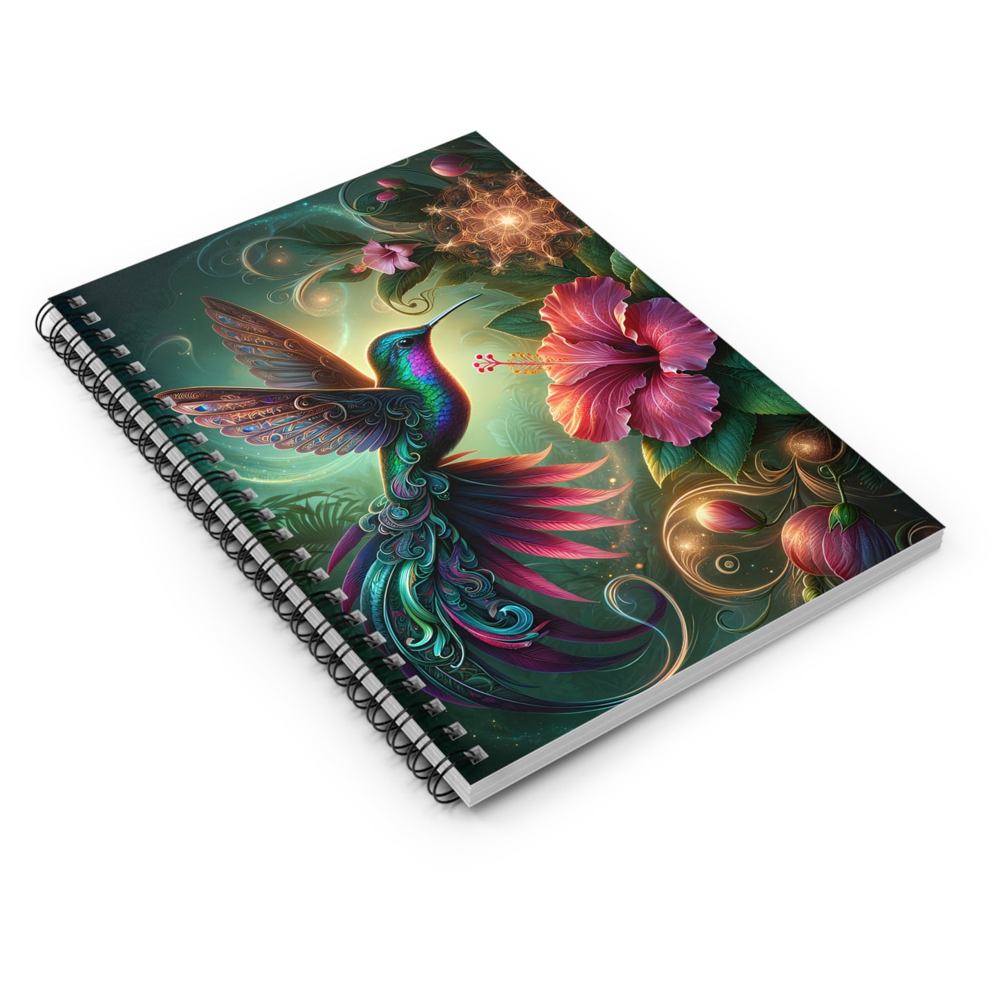 Hummingbird Hibiscus Spiral Notebook