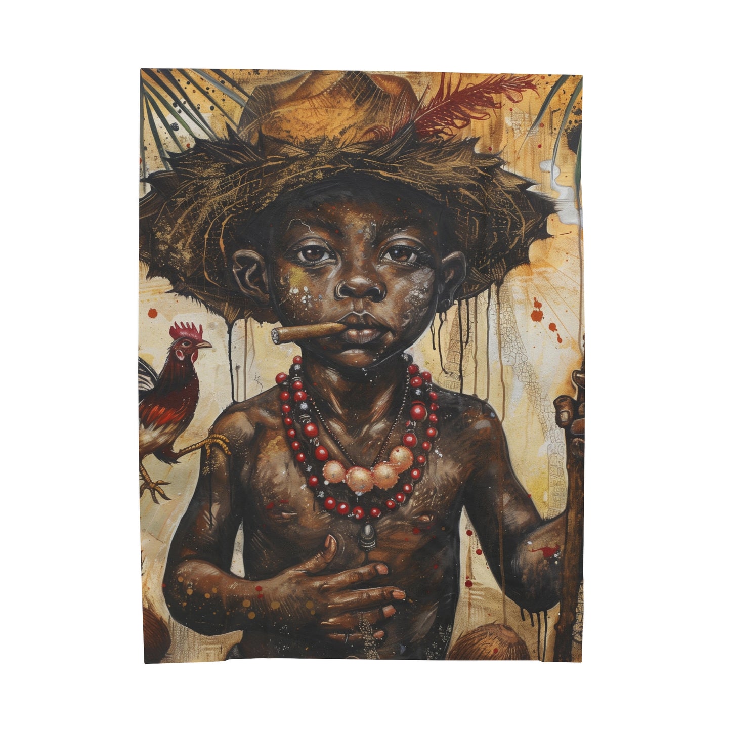 Orisha Elegua Blanket | African Deity | Yoruba | Santeria