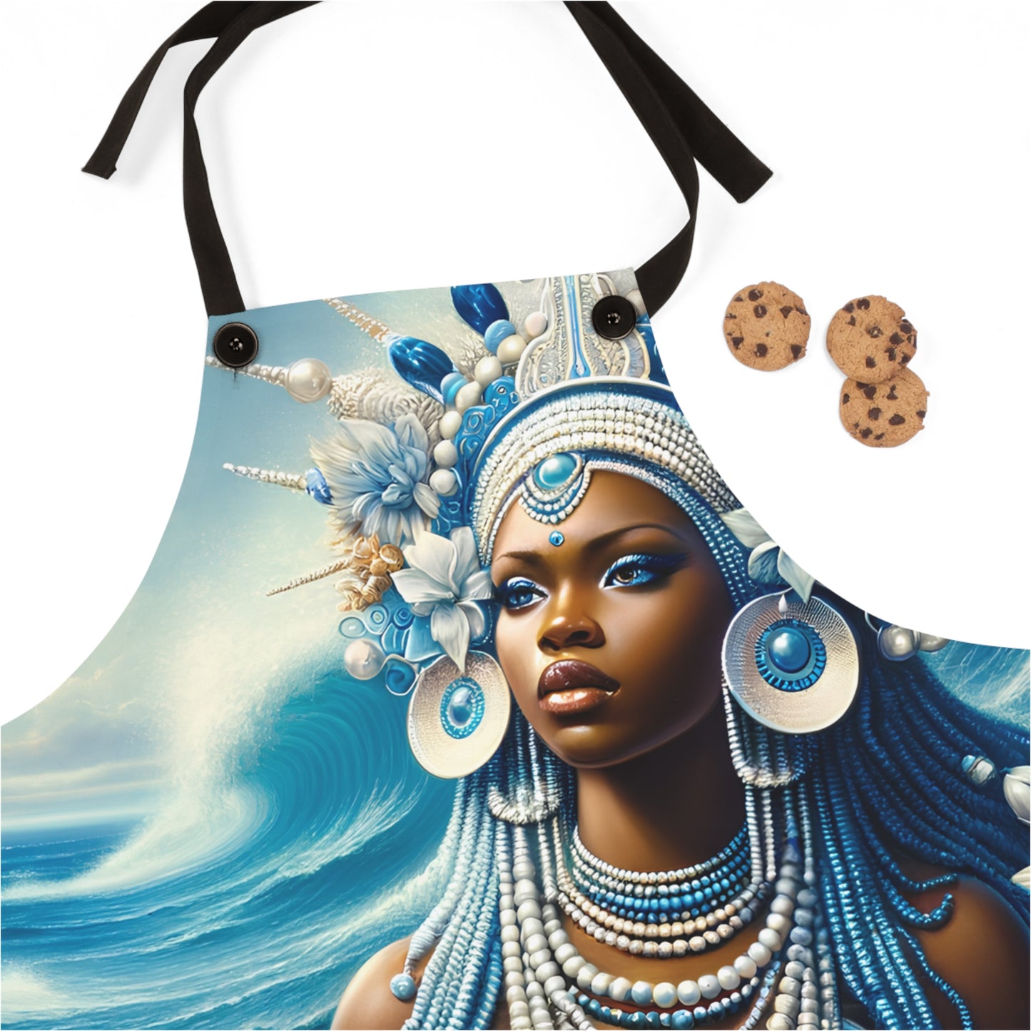 Apron Yemaya| Gift for Her| Santeria | Regla De Ocha