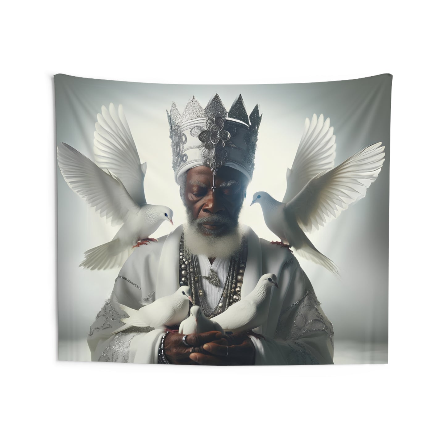 Orisha Obatala Indoor Wall Tapestry - Panel De Trono