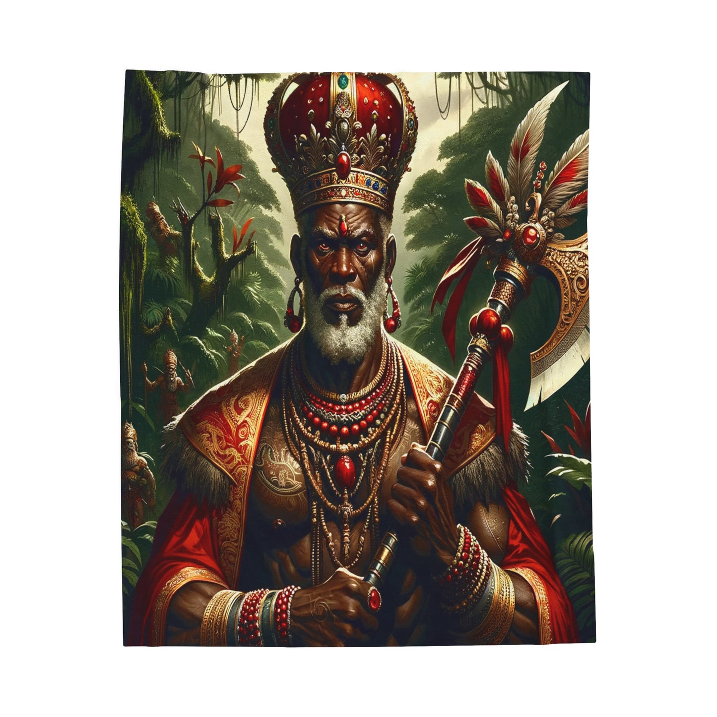 Orisha Shango Blanket | African Deity | Yoruba | Santeria