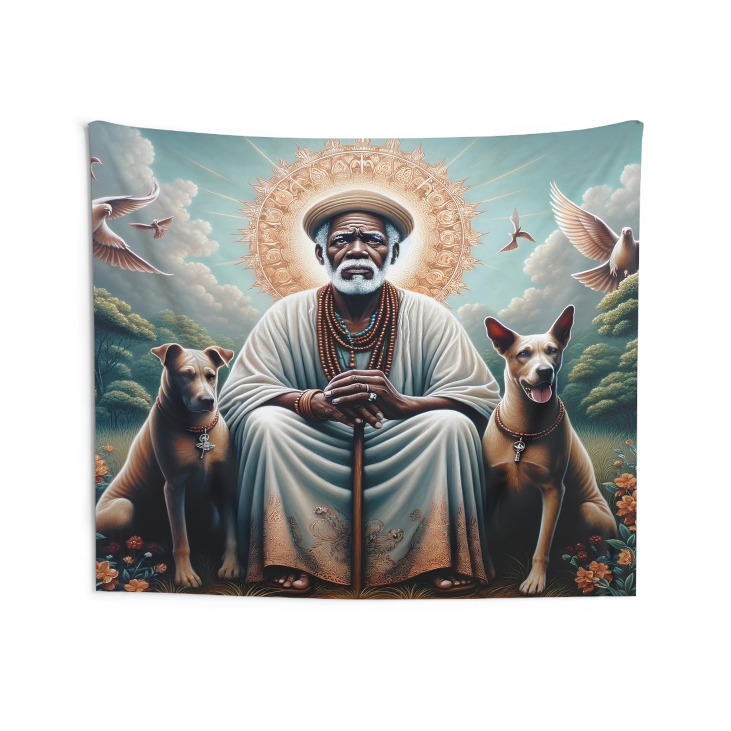 Orisha Orisha San Lazaro Babalú-Ayé Tapestries | Wall Art | Yoruba |  Santeria