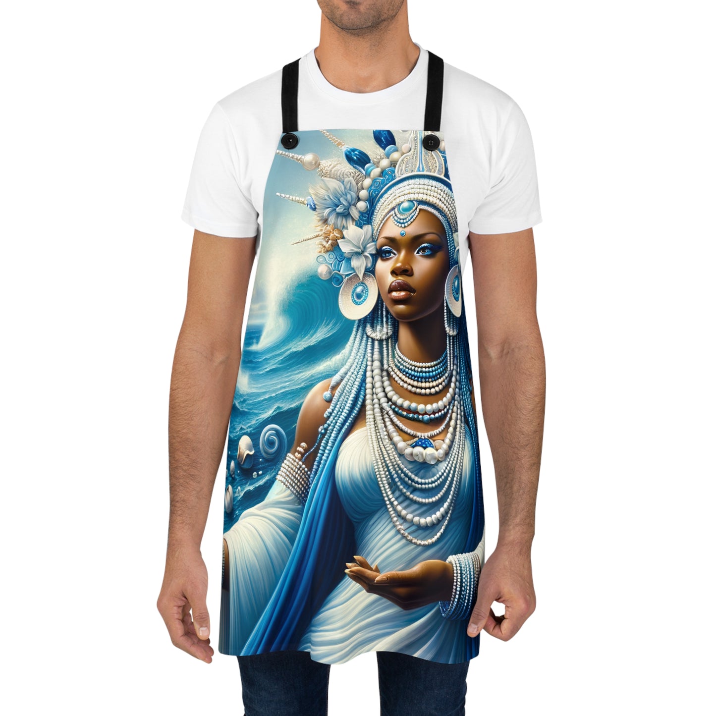 Apron Yemaya| Gift for Her| Santeria | Regla De Ocha