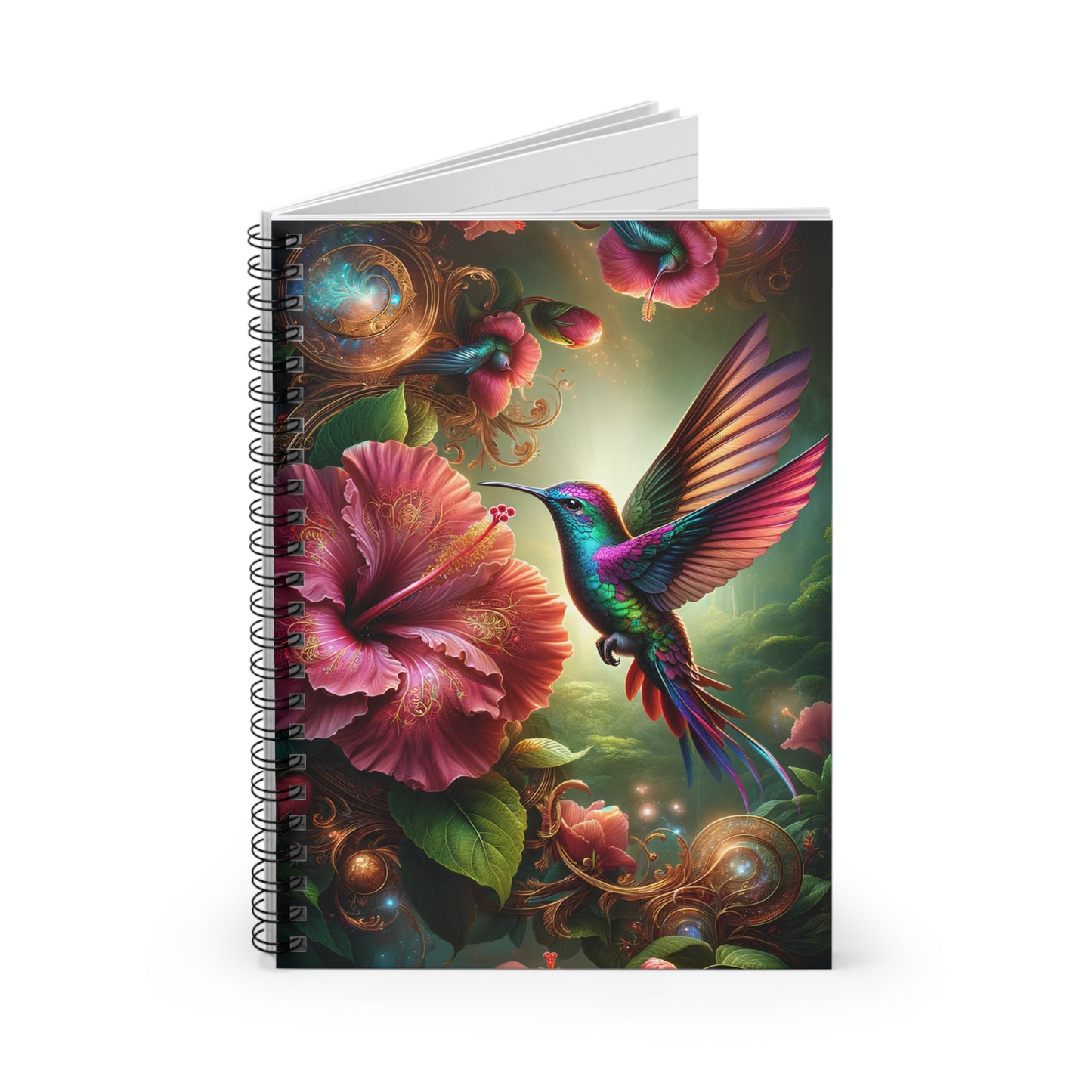 Hummingbird Hibiscus Spiral Notebook