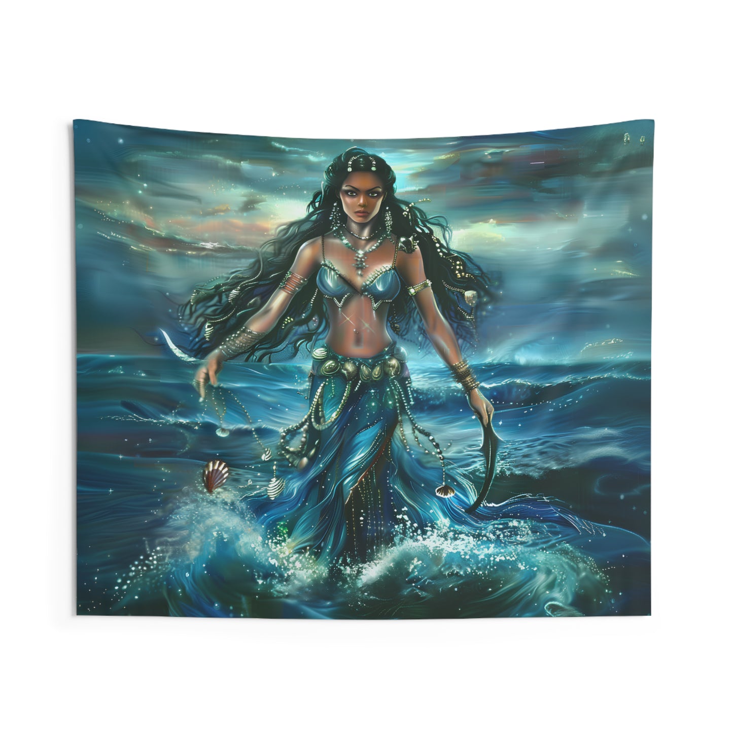 Yemaya Indoor Wall Tapestry - Panel De Trono