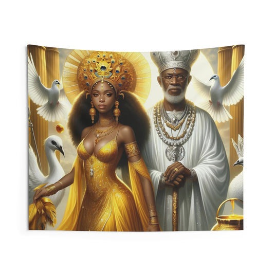 Orisha Oshun  & Obatala Tapestries | Wall Art | Yoruba | Santeria