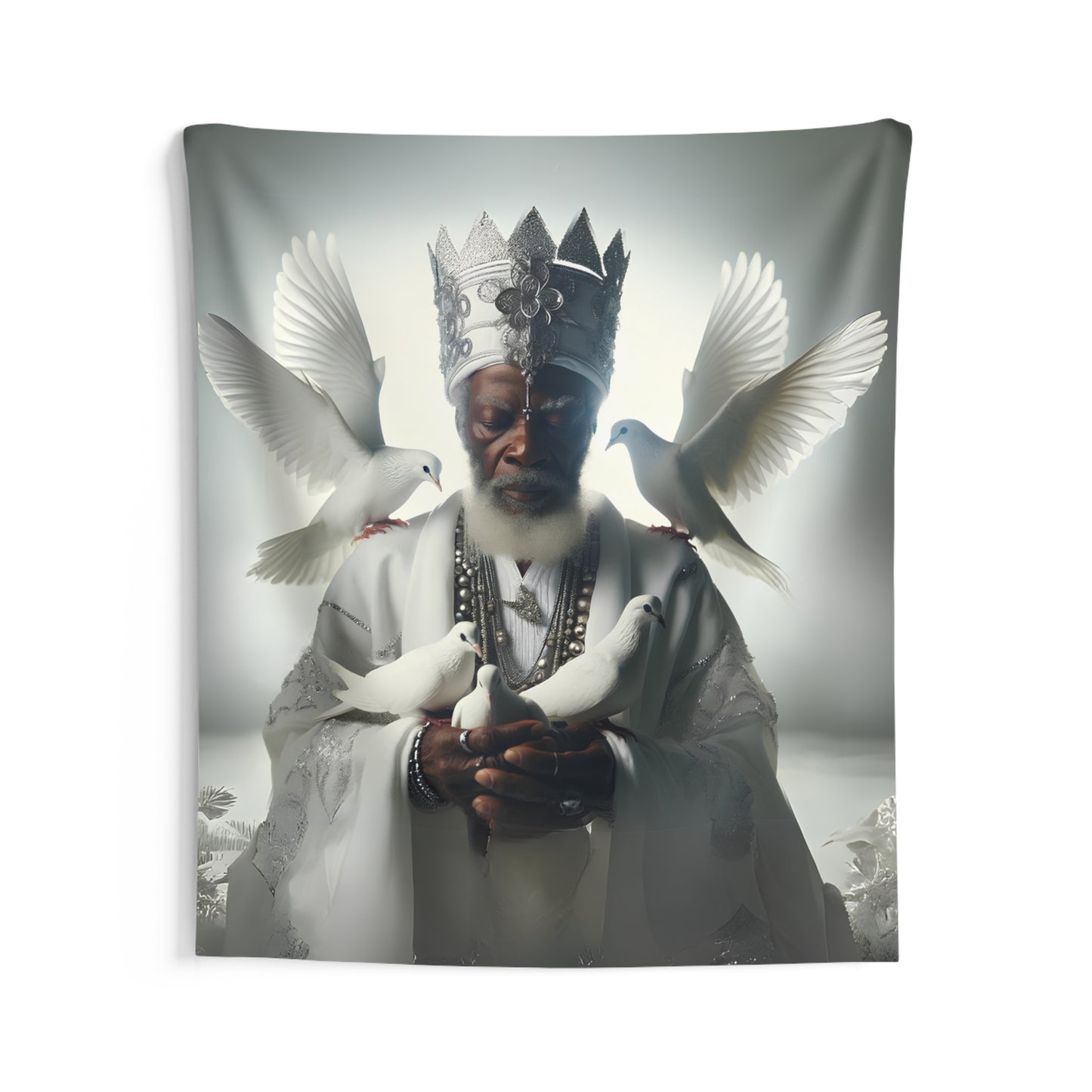 Orisha Obatala Indoor Wall Tapestry - Panel De Trono