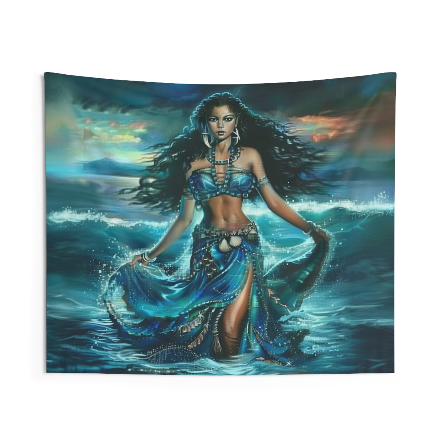 Yemaya Indoor Wall Tapestry - Panel De Trono