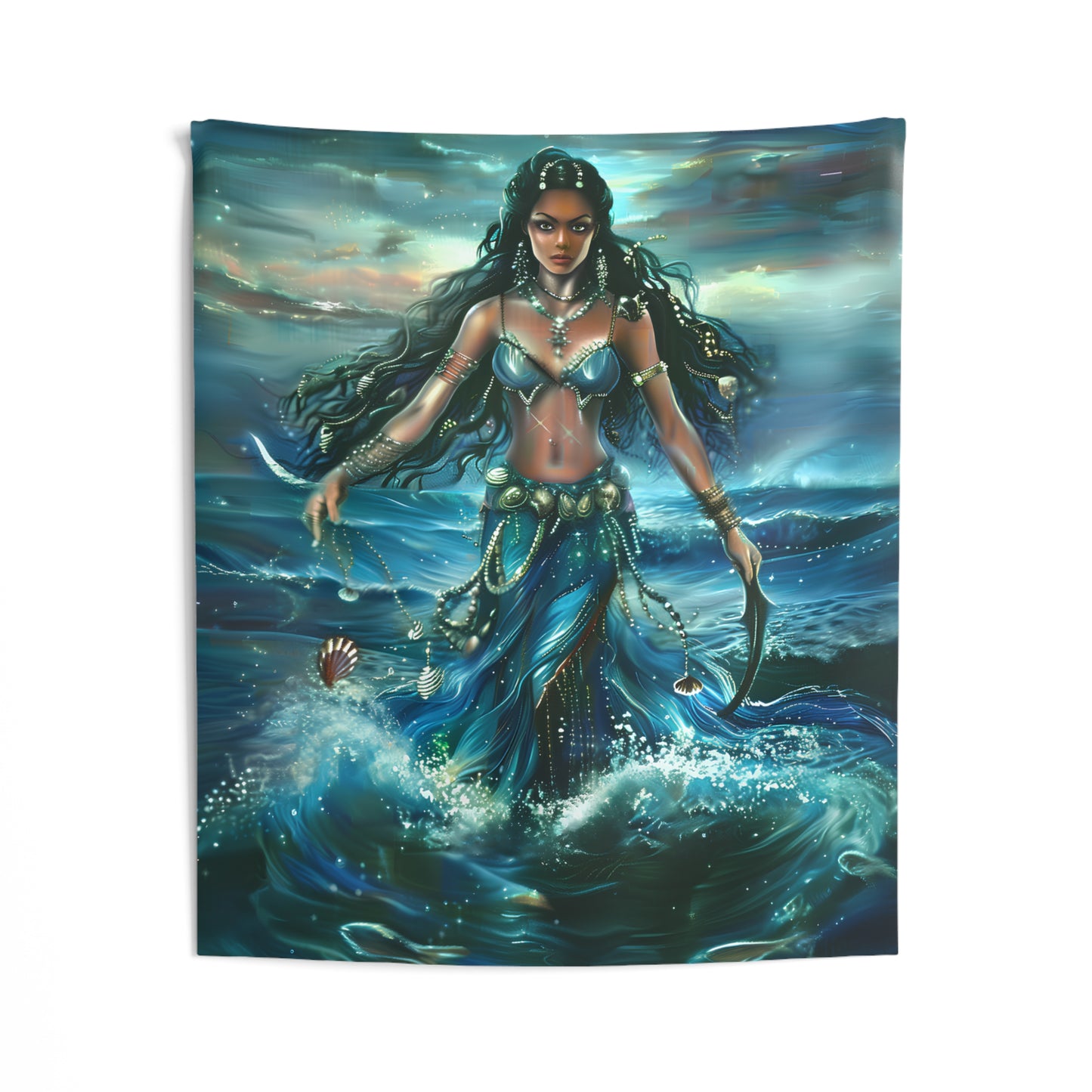 Yemaya Indoor Wall Tapestry - Panel De Trono