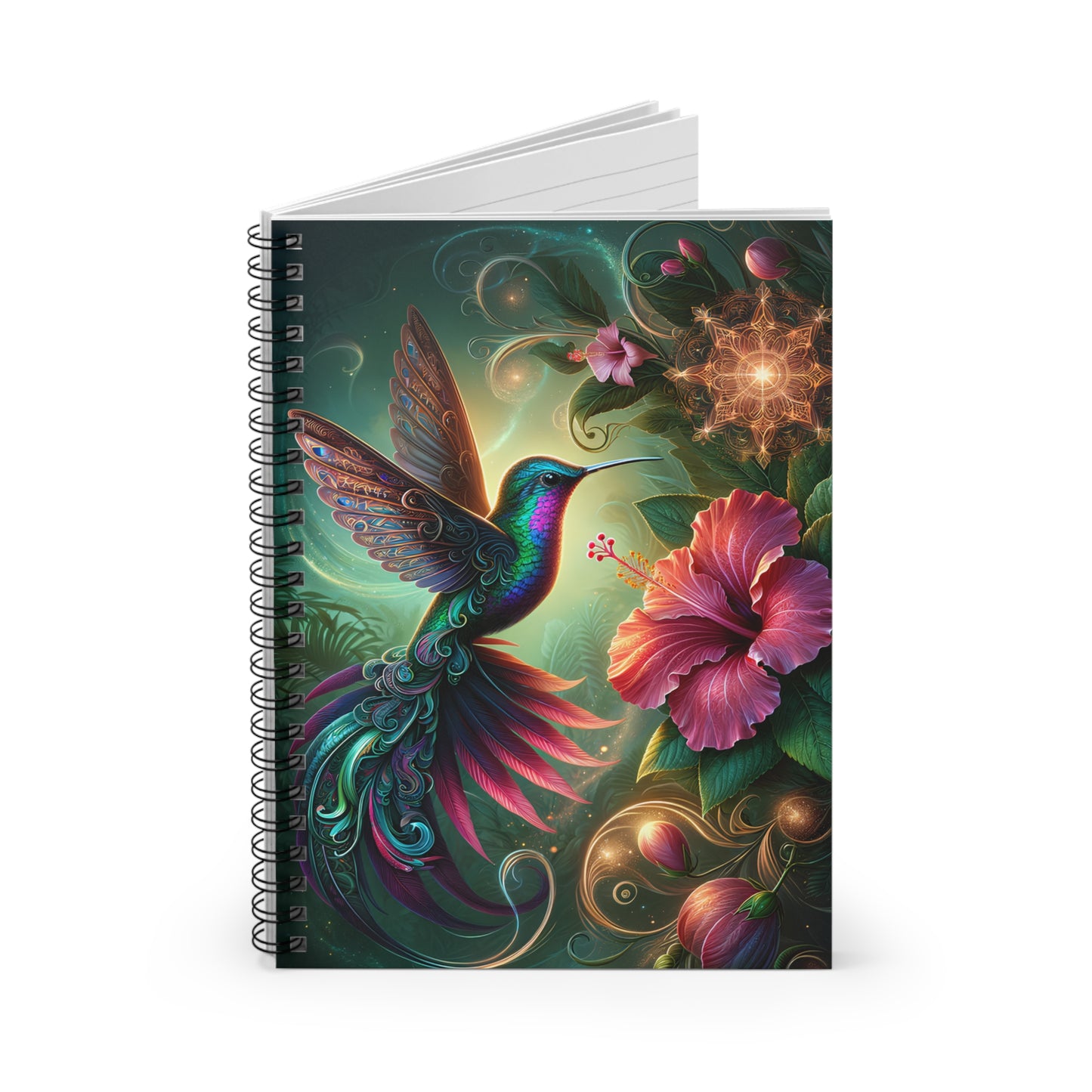 Hummingbird Hibiscus Spiral Notebook