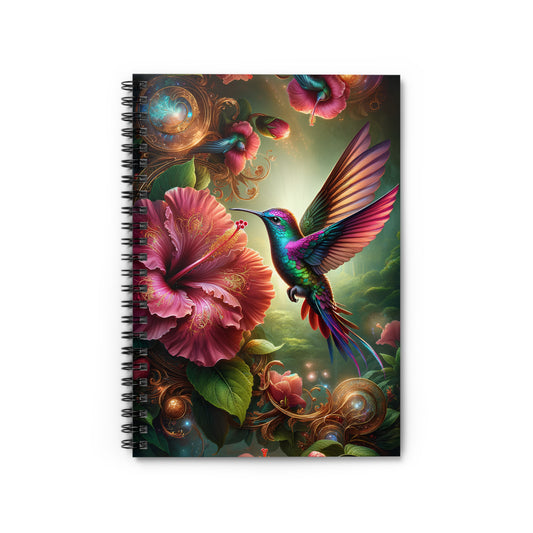 Hummingbird Hibiscus Spiral Notebook