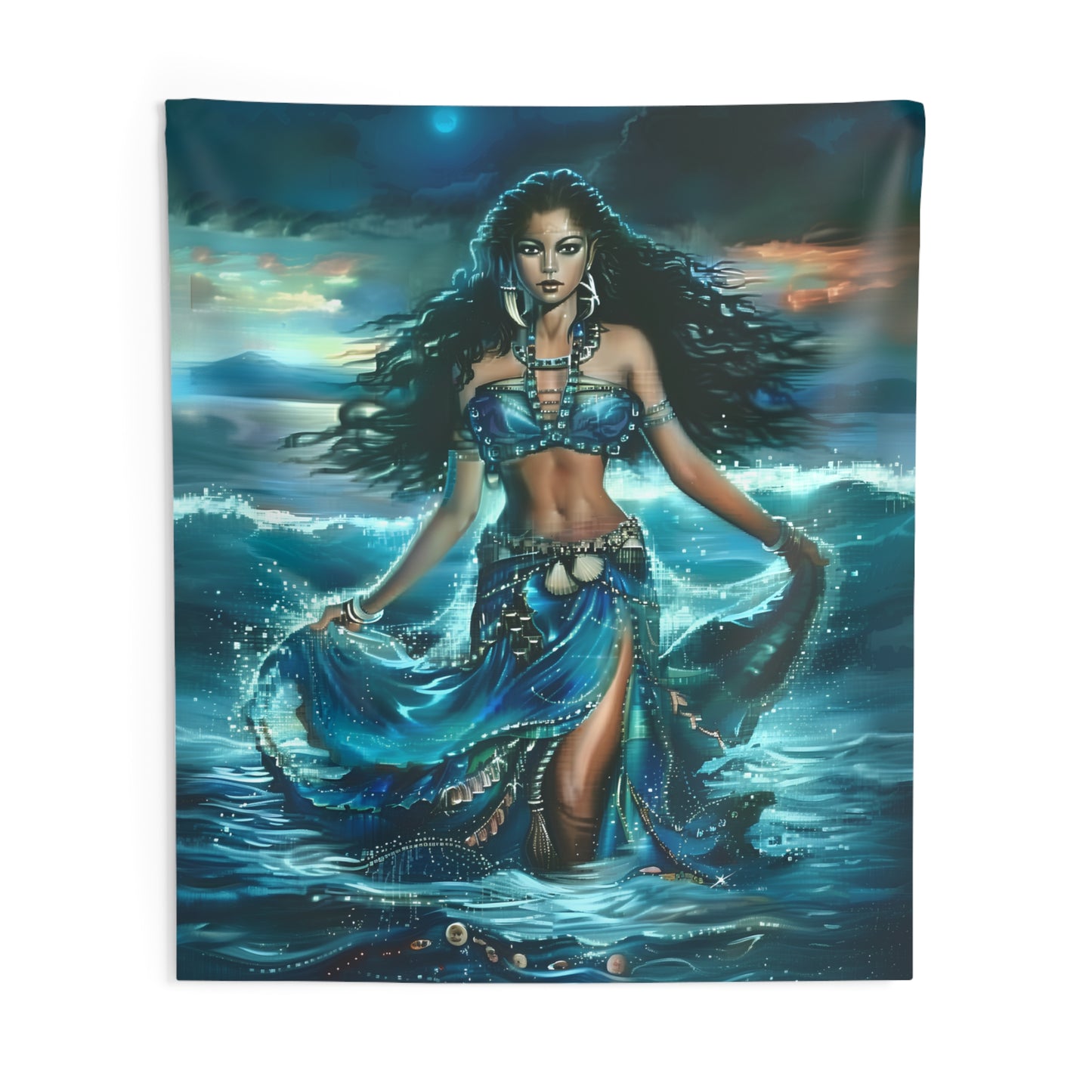 Yemaya Indoor Wall Tapestry - Panel De Trono