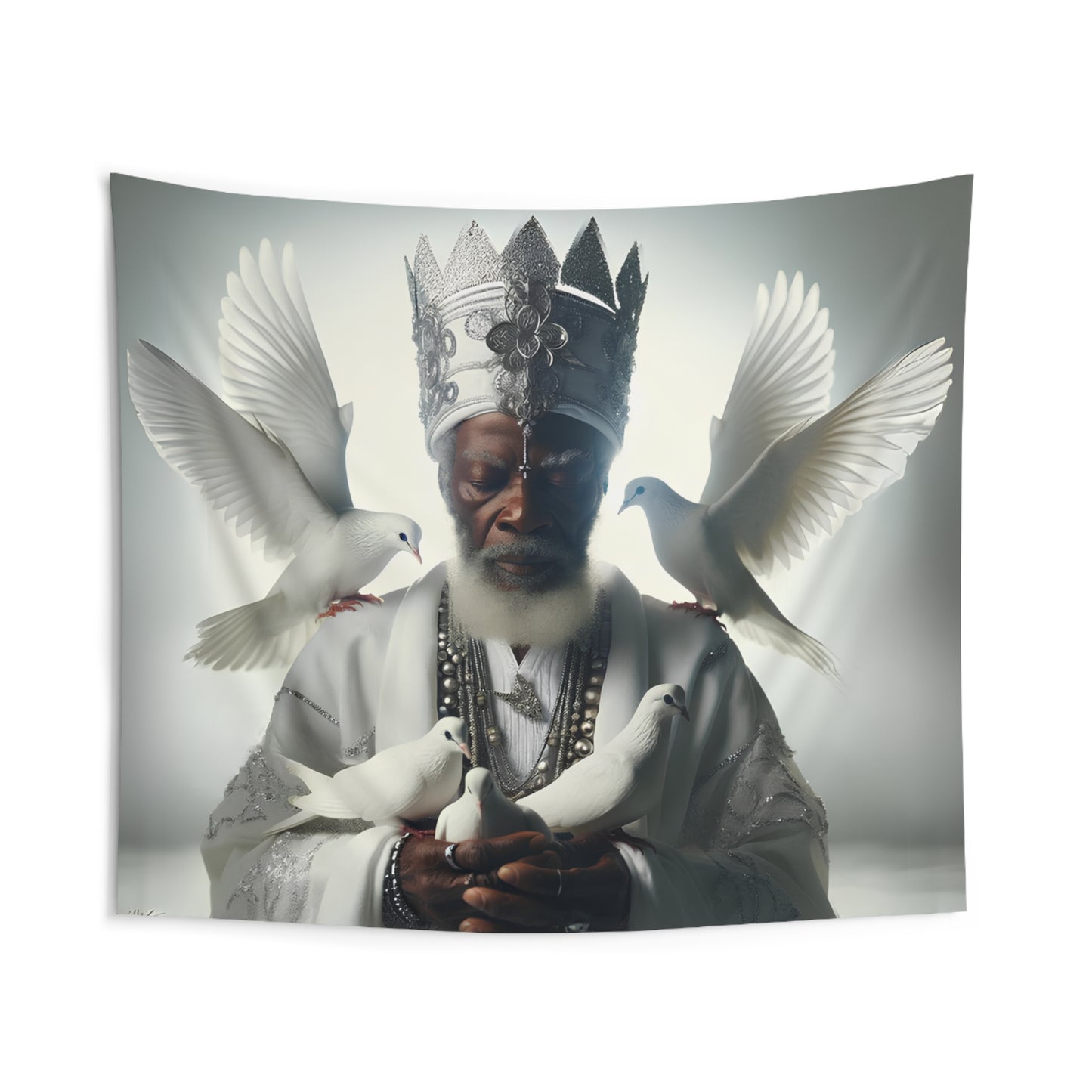 Orisha Obatala Indoor Wall Tapestry - Panel De Trono