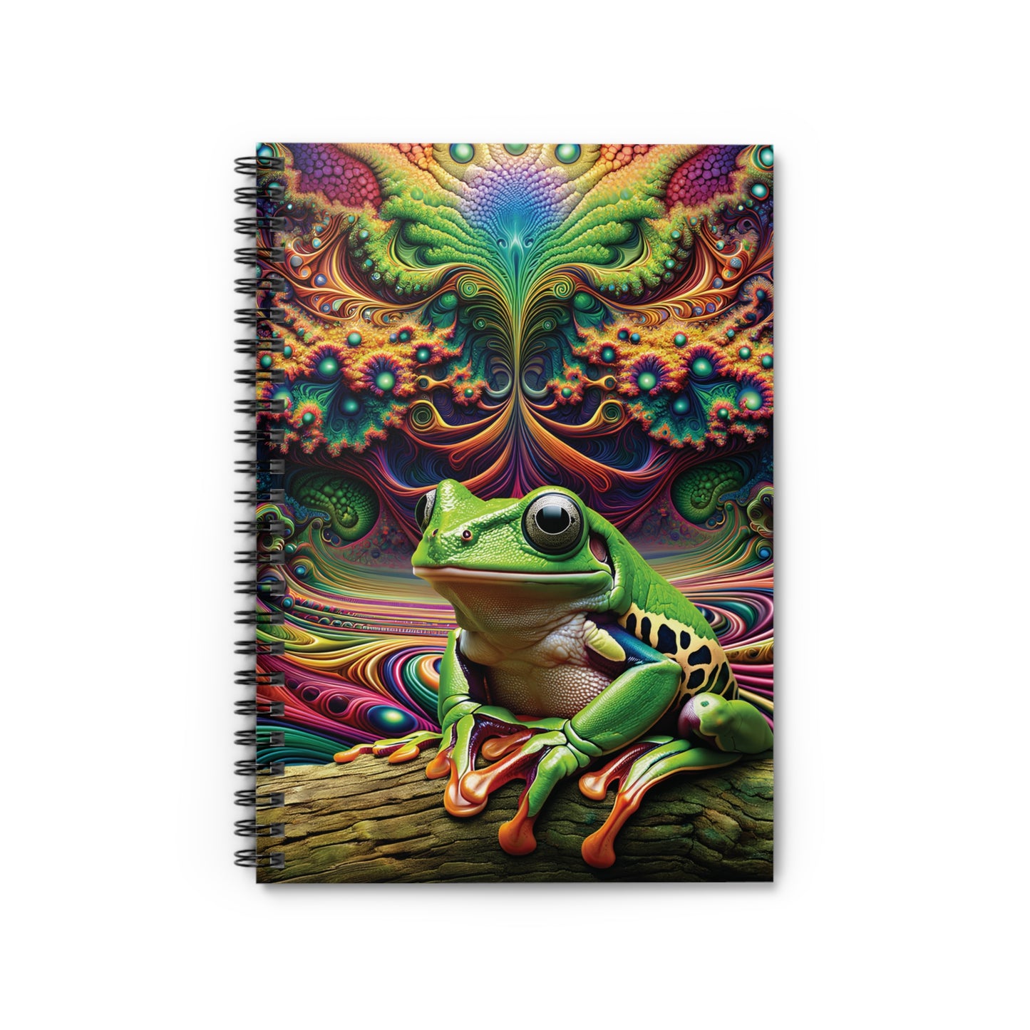 Psychedelic Kambo Frog Spiral Notebook - Ruled Line