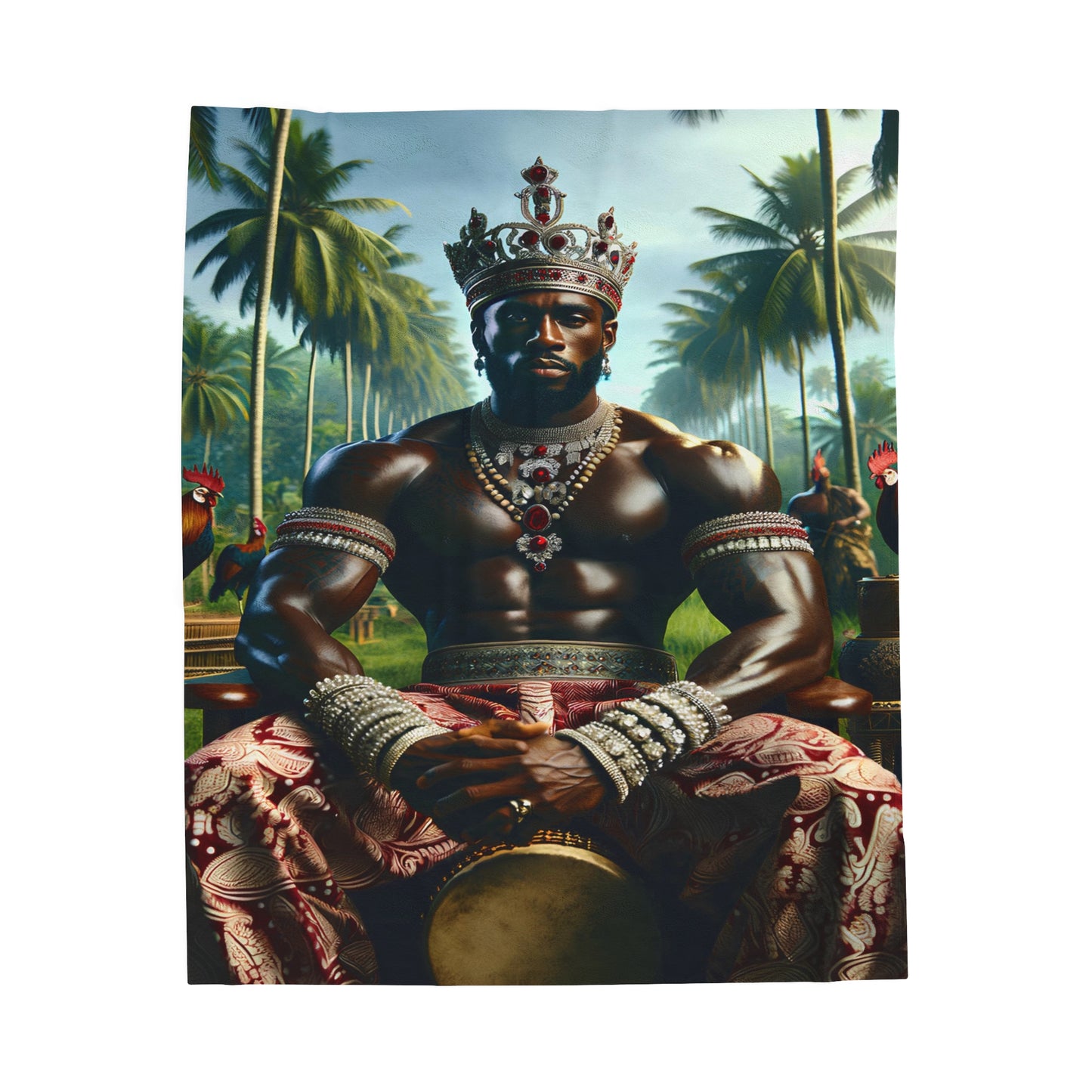 Orisha Shango Blanket | African Deity | Yoruba | Santeria