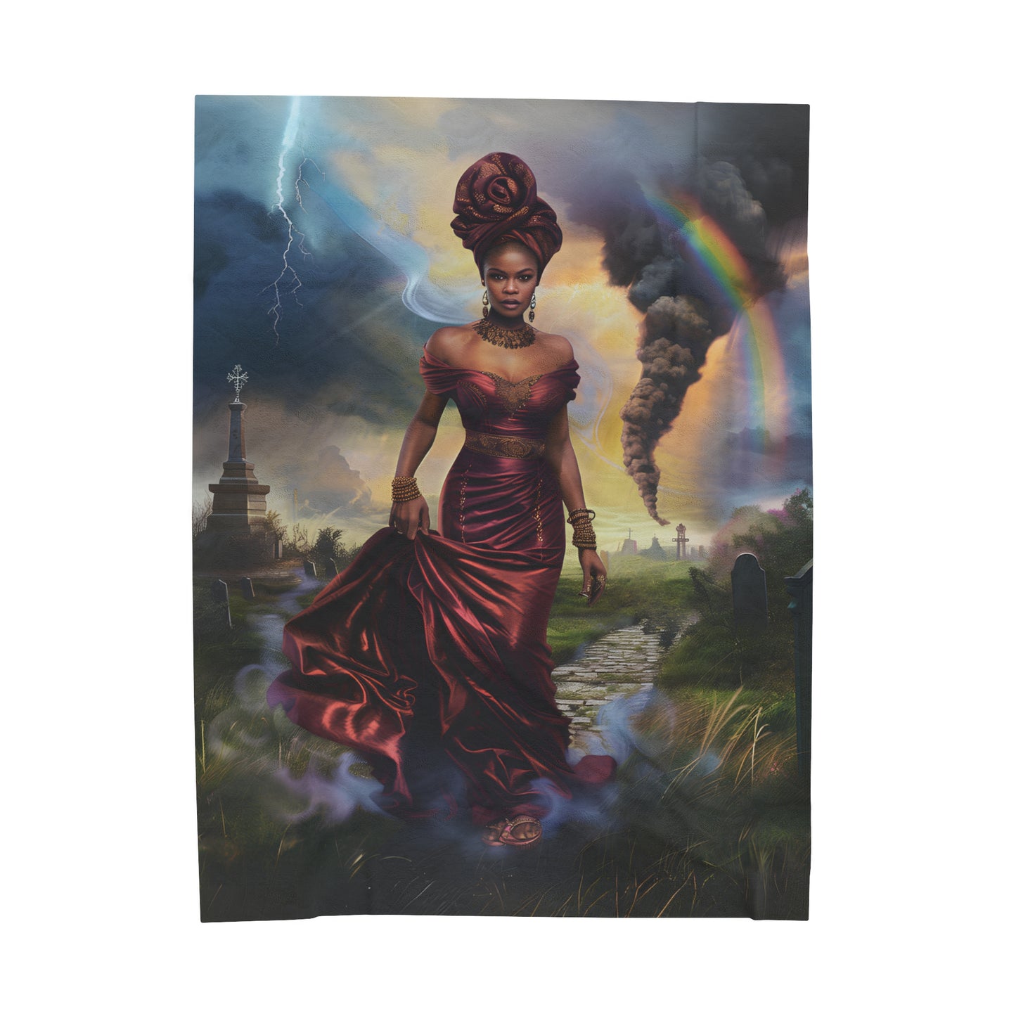 Orisha Oya Blanket | African Deity | Yoruba | Santeria