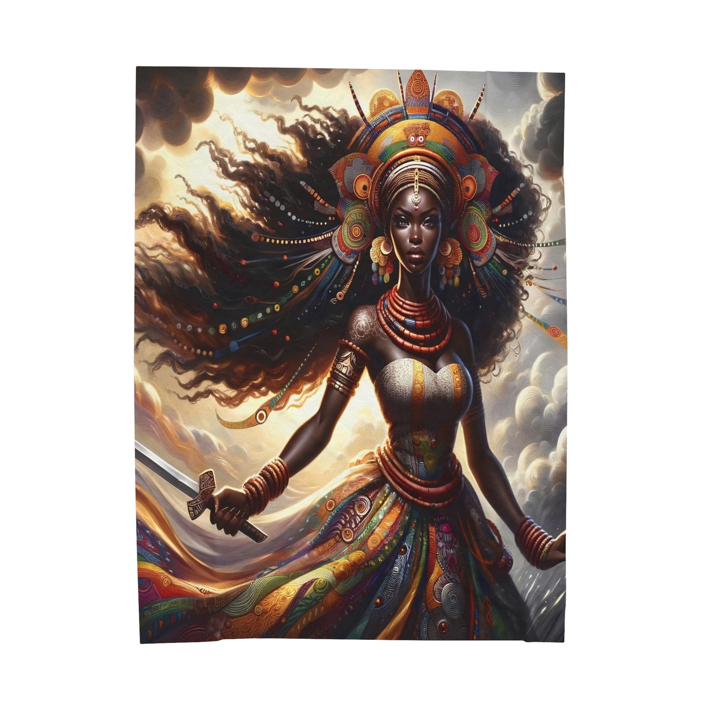 Orisha Oya Blanket | African Deity | Yoruba | Santeria