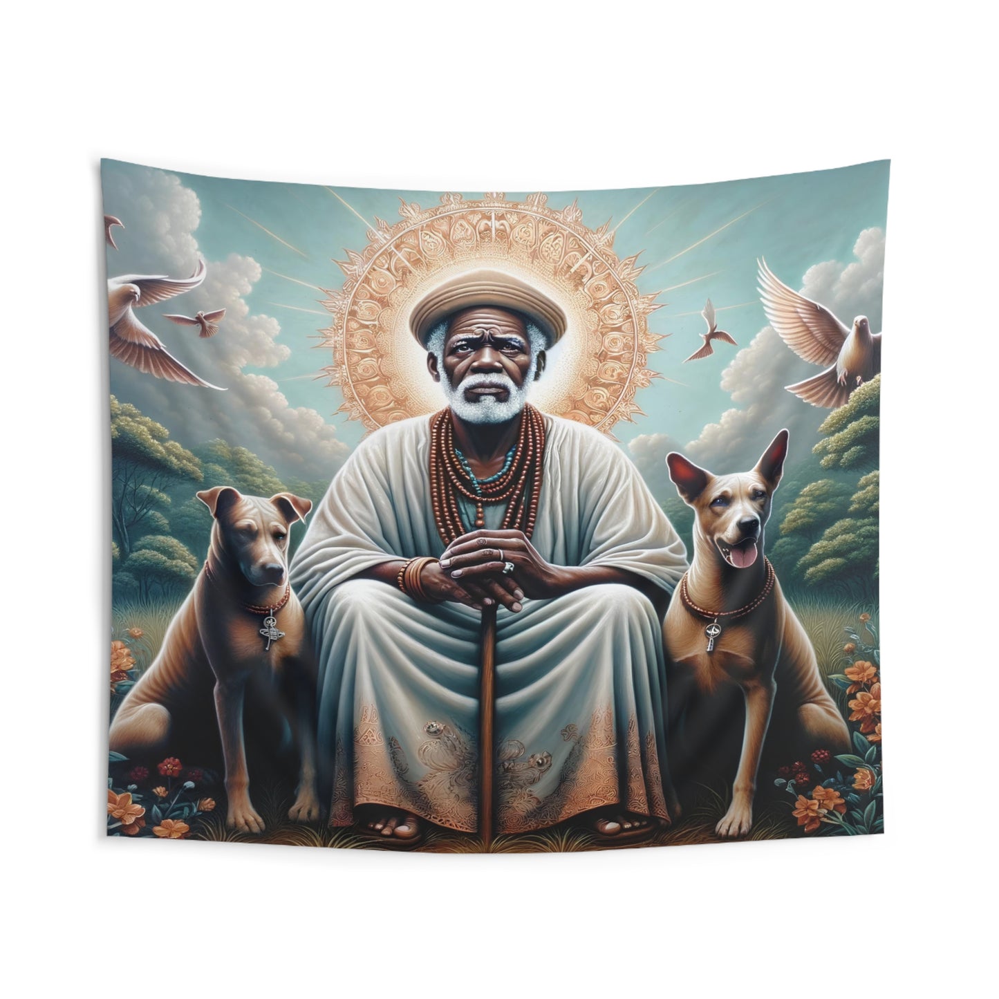 Orisha Orisha San Lazaro Babalú-Ayé Tapestries | Wall Art | Yoruba |  Santeria