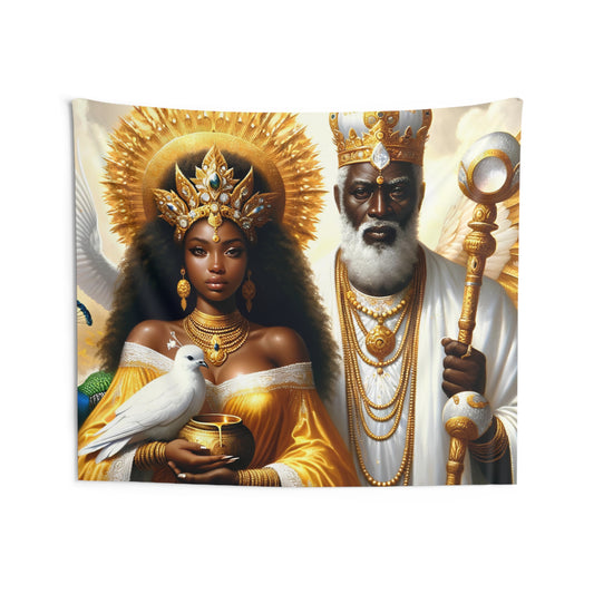 Orisha Oshun  & Obatala Tapestries | Wall Art | Yoruba | Santeria