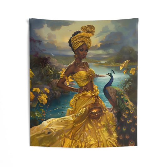 Tapestry - Oshun | Panel De Trono | | Regla De Ocha | Wall Art Print | Wall Art Tapestries | Home Decor Wall Art | Wall Art | Spiritual Art