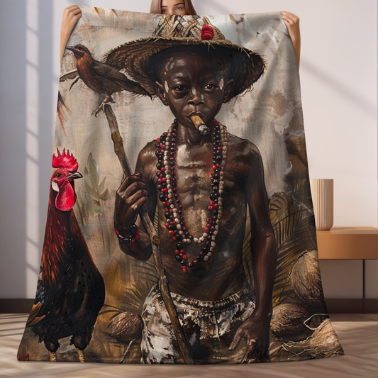 Orisha Elegua Blanket | African Deity | Yoruba | Santeria
