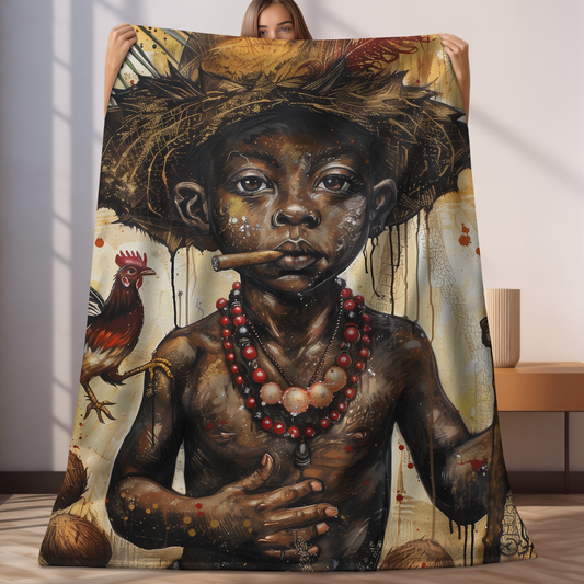 Orisha Elegua Blanket | African Deity | Yoruba | Santeria