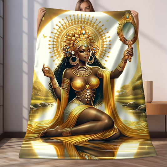 Orisha Oshun Blanket | African Deity | Yoruba | Santeria