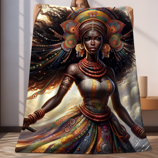 Orisha Oya Blanket | African Deity | Yoruba | Santeria