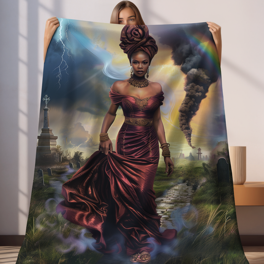 Orisha Oya Blanket | African Deity | Yoruba | Santeria